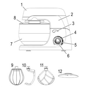 همزن کاسه دار کلترونیک clatronic KM 3709